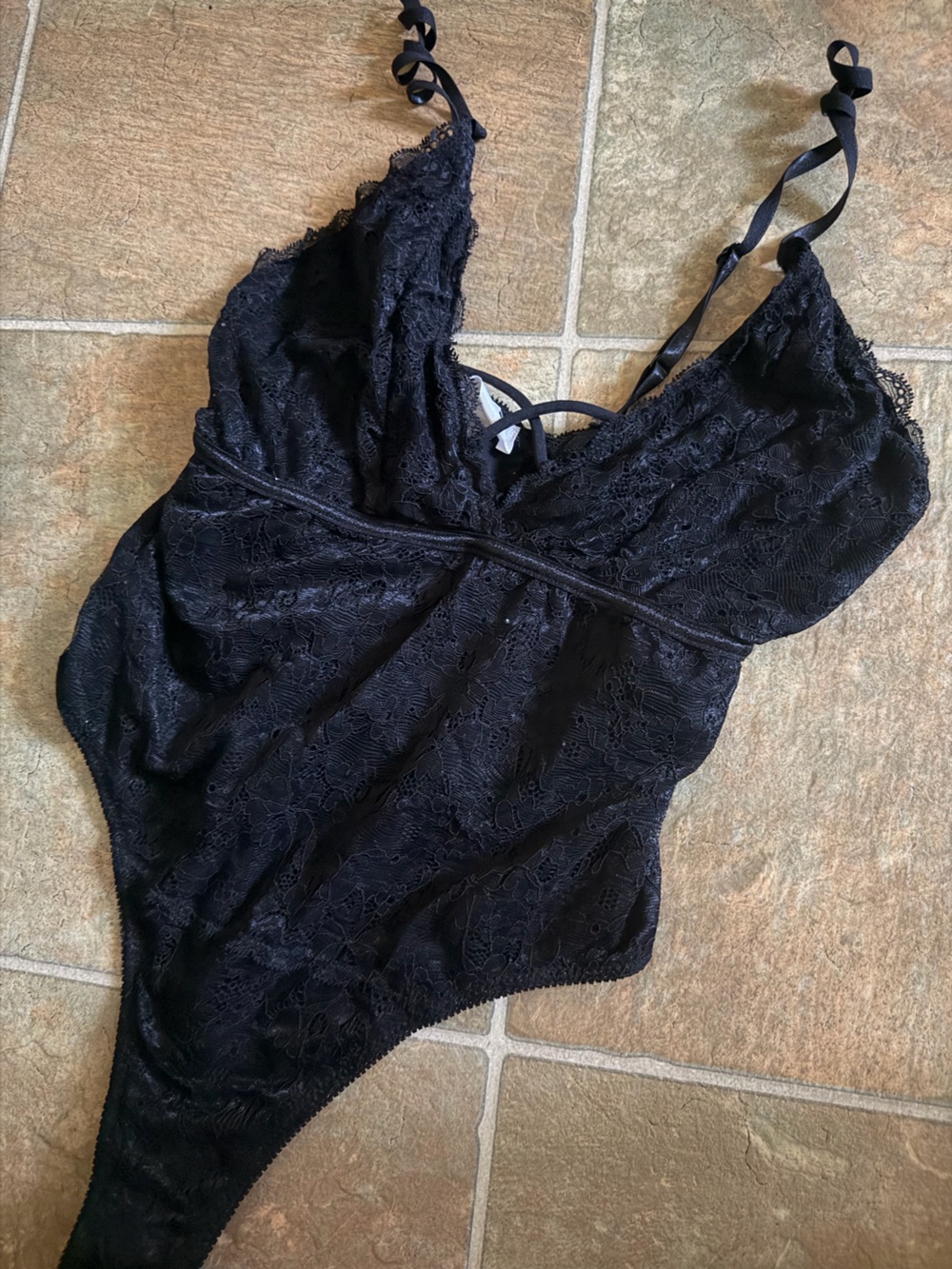 Black Lace Women's bodysuit- Elegant &Sexy Sleepwear